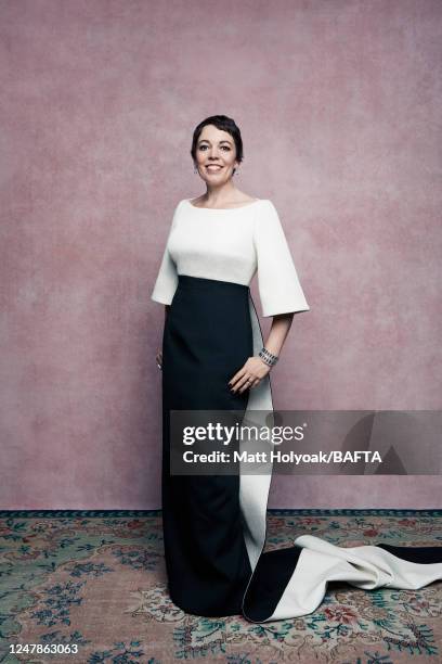 Actor Olivia Colman is photographed at BAFTA's EE British Academy Film Awards on February 10, 2019 in London, England.