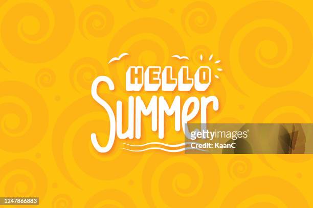 ilustraciones, imágenes clip art, dibujos animados e iconos de stock de composición de letras de la ilustración de stock de summer vacation - diversión