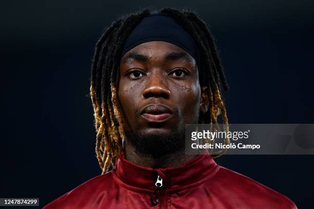 Yann Karamoh of Torino FC looks on prior to the Serie A football match between Torino FC and Bologna FC. Torino FC won 1-0 over Bologna FC.