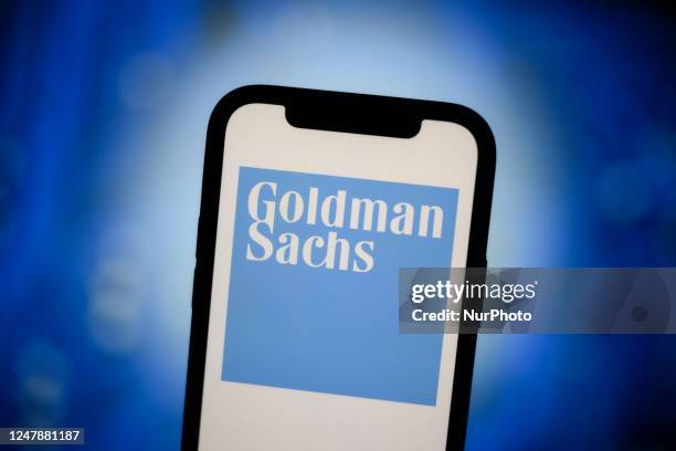 The Goldman Sachs logo is seen in this illustration photo in Warsaw, Poland on 08 March, 2023.