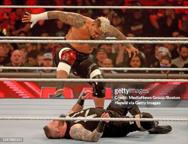 Scenes during WWE Monday Night Raw at the TD Garden on March 6, 2023 in Boston, Massachusetts