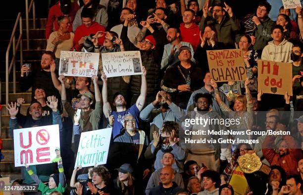 Scenes during WWE Monday Night Raw at the TD Garden on March 6, 2023 in Boston, Massachusetts