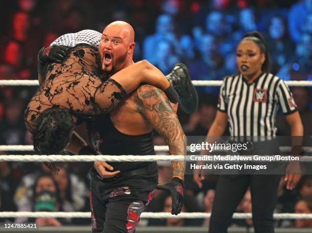 Scenes during WWE Monday Night Raw at the TD Garden on March 6, 2023 in Boston, Massachusetts