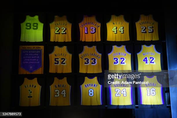 713 Lakers Retired Jerseys Stock Photos, High-Res Pictures, and Images -  Getty Images