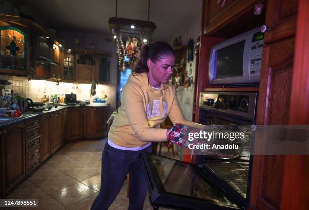 Sylwia Pieczara, a journalist at TVP Krakow, prepares 'Kotlety mielone' dish at her home, on March 7 in Krakow, Poland. Aside from enjoying sports...