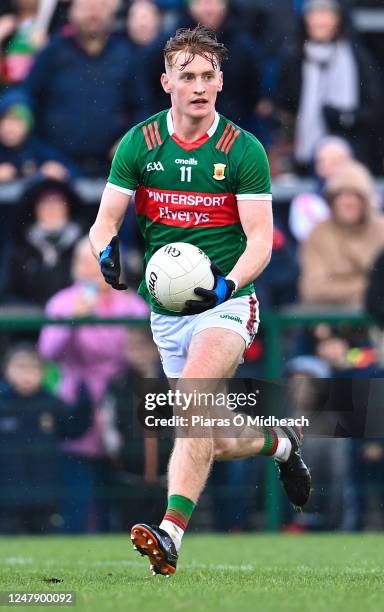 Roscommon , Ireland - 5 March 2023; Jack Carney of Mayo during the Allianz Football League Division 1 match between Roscommon and Mayo at Dr Hyde...