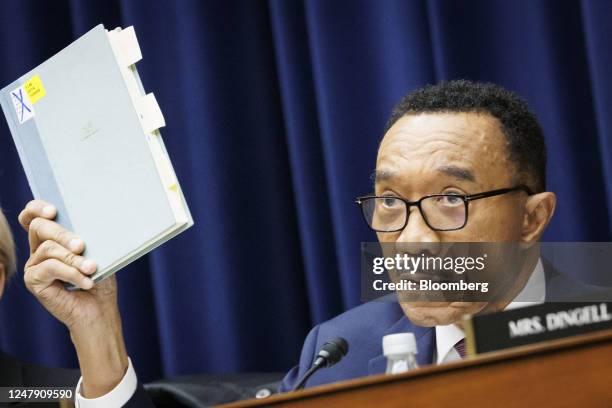 Representative Kweisi Mfume, a Democrat from Maryland, speaks during a House Select Subcommittee on the Coronavirus Pandemic hearing in Washington,...