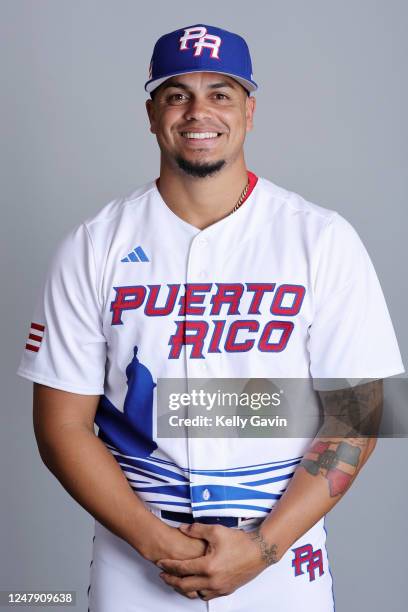 Fernando Cruz of Team Puerto Rico poses for a photo during the Team Puerto Rico 2023 World Baseball Classic Headshots at JetBlue Park on Tuesday,...