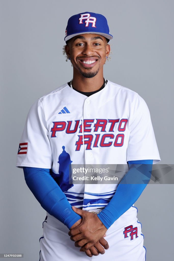 Fred Rico Baseball Francisco Lindor of Team Puerto Rico poses for a photo during the ...