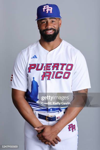 Henry Ramos of Team Puerto Rico poses for a photo during the Team Puerto Rico 2023 World Baseball Classic Headshots at JetBlue Park on Tuesday, March...