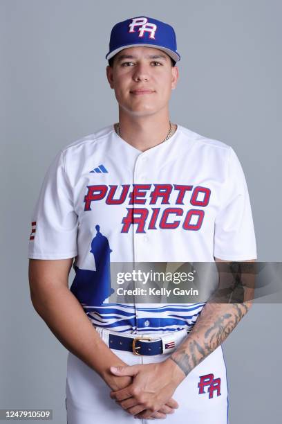 Anthony Maldonado of Team Puerto Rico poses for a photo during the Team Puerto Rico 2023 World Baseball Classic Headshots at JetBlue Park on Tuesday,...