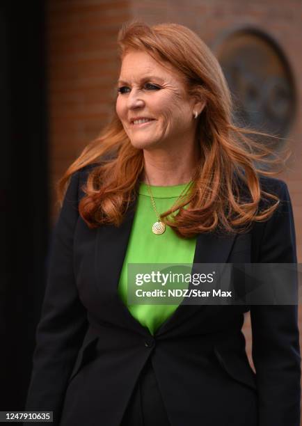 Sarah Ferguson is seen on March 8, 2023 in New York City.
