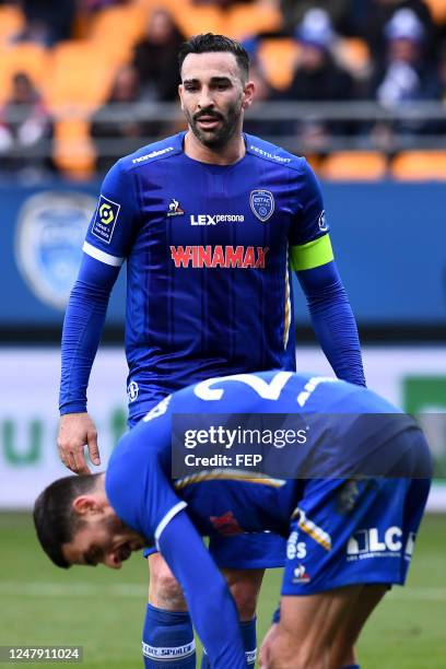 Adil RAMI during the Ligue 1 Uber Eats match between Troyes and Monaco at Stade de l'Aube on March 5, 2023 in Troyes, France.