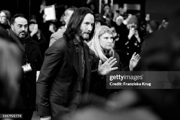 Keanu Reeves attends the "John Wick: Kapitel 4" premiere at Zoopalast on March 8, 2023 in Berlin, Germany.