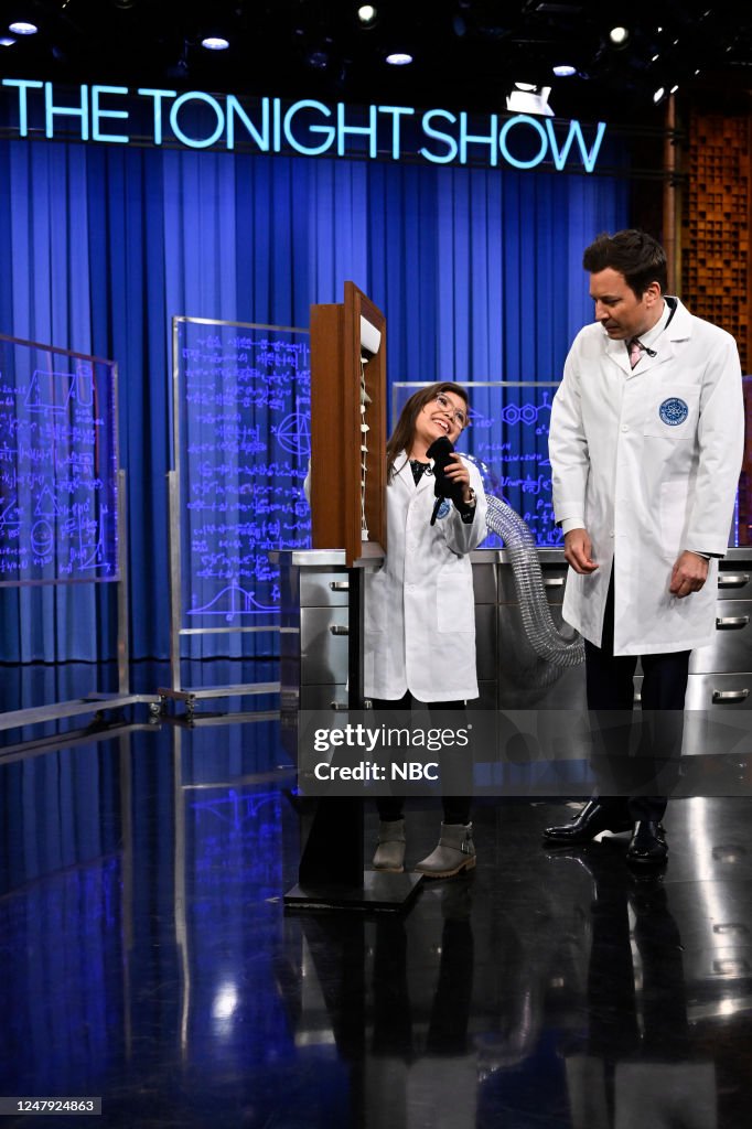 Fallon Fallonventor Remi and host Jimmy Fallon during Fallonventions on ...