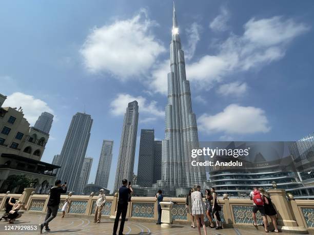 View of the Burj Khalifa, world's tallest building, which was completed and put into service in 2010 in Dubai, United Arab Emirates on March 01,...