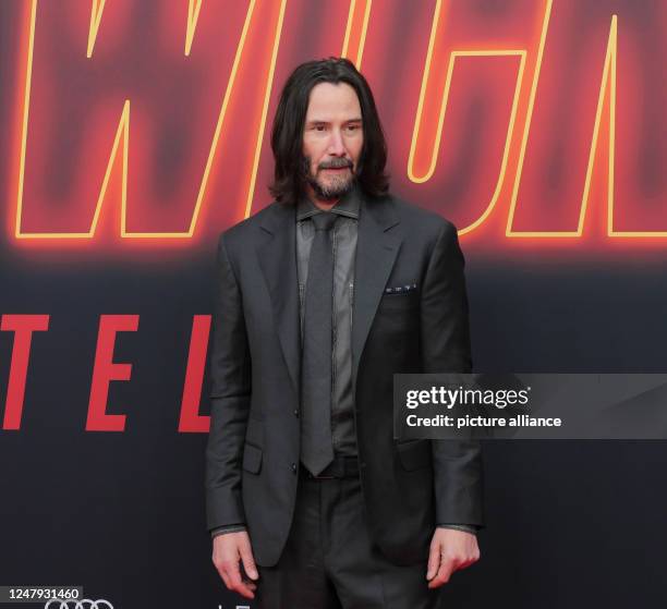 March 2023, Berlin: Keanu Reeves comes to the German premiere of the film "John Wick: Chapter 4" at the Zoo Palast cinema. Photo: XAMAX/dpa