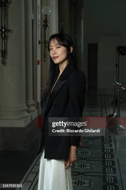 Actress Jeon Do-yeon poses for a portrait shoot on February 18, 2023 in Berlin, Germany.