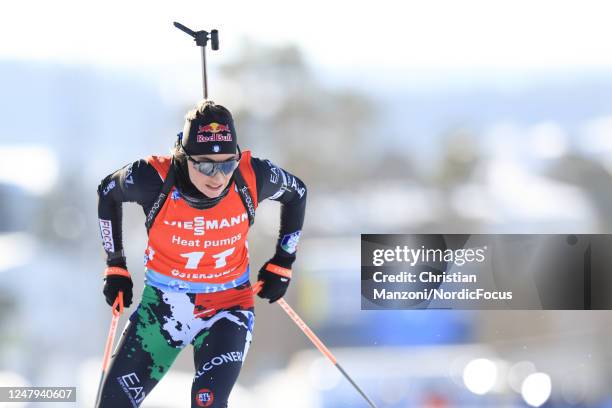 Dorothea Wierer of Italy competes during the Women's 15 km Individual at the BMW IBU World Cup Biathlon Oestersund on March 9, 2023 in Ostersund,...