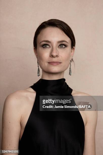 Actor Jennifer Kirby is photographed for a portrait shoot at BAFTAs British Academy Television Craft Awards on April 27, 2019 in London, England.