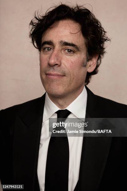 Actor Stephen Mangan is photographed for a portrait shoot at BAFTAs British Academy Television Craft Awards on April 27, 2019 in London, England.