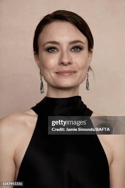 Actor Jennifer Kirby is photographed for a portrait shoot at BAFTAs British Academy Television Craft Awards on April 27, 2019 in London, England.