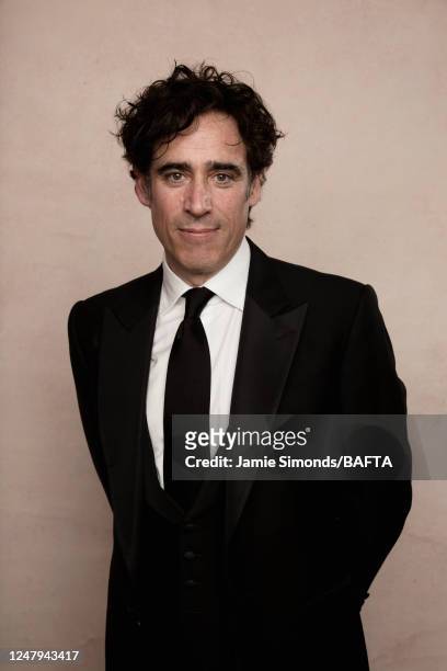 Actor Stephen Mangan is photographed for a portrait shoot at BAFTAs British Academy Television Craft Awards on April 27, 2019 in London, England.