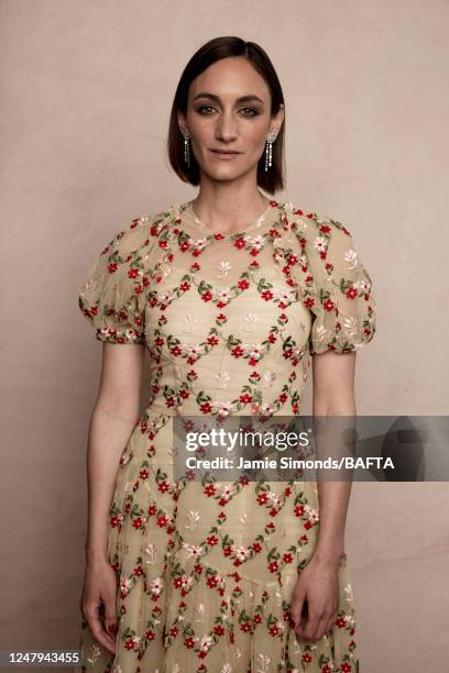 Actor Cara Horgan is photographed for a portrait shoot at BAFTAs British Academy Television Craft Awards on April 27, 2019 in London, England.