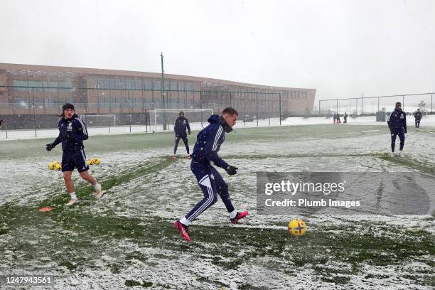 Timothy Castagne of Leicester City during the Leicester City training session at Leicester City Training Ground, Seagrave on March 09, 2023 in...