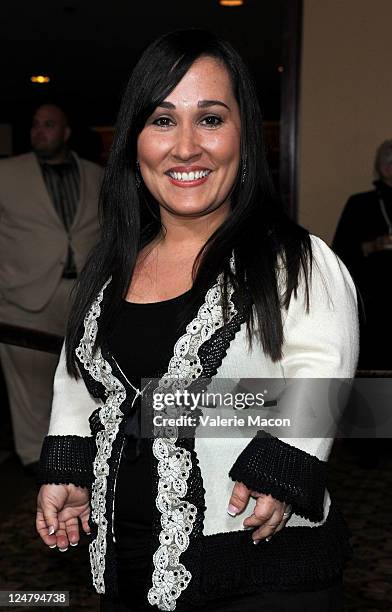 Actress Meredith Eaton arrives ate National Multiple Sclerosis Society's 37th Annual Dinner Of Champion at the Hyatt Regency Century Plaza on...