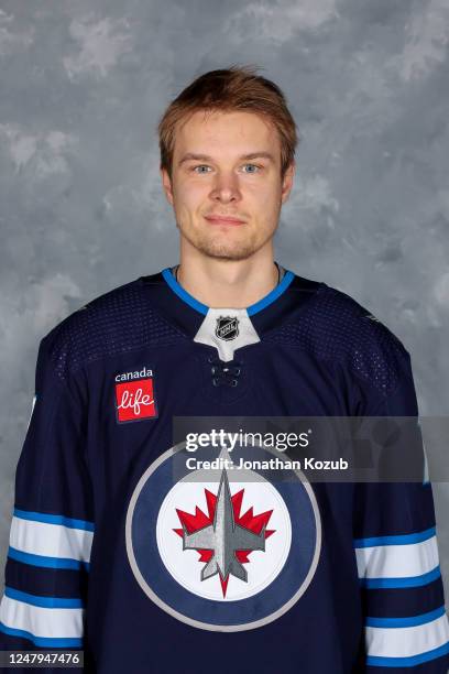 Vladislav Namestnikov of the Winnipeg Jets poses for his official headshot for the 2022-2023 season on March 06, 2023 at Canada Life Centre in...