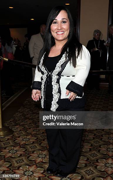 Actress Meredith Eaton arrives ate National Multiple Sclerosis Society's 37th Annual Dinner Of Champion at the Hyatt Regency Century Plaza on...