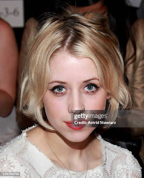 Peaches Geldof attends TRESemme at Rebecca Minkoff Spring 2012 show during Mercedes-Benz Fashion Week at The Studio at Lincoln Center on September...