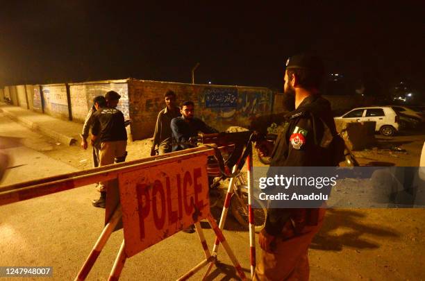 Security forces increase measures after a notification issued over TTP planning âhigh-intensityâ attack in Pakistanâs Peshawar on March 09, 2023.