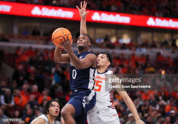 Penn State Nittany Lions guard Kanye Clary drives to the basket during the first half of the second round of the Big Ten Conference Men's Basketball...