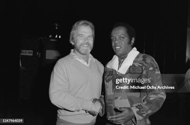 American singer Lou Rawls at the 1985 Black Gold Awards at the Cocoanut Grove, Ambassador Hotel, Los Angeles, 1985.