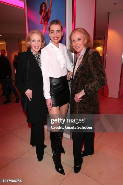 Ellen Kessler, Nina Meise and Alice Kessler during the "Dirty Dancing" musical premiere at Deutsches Theater on March 9, 2023 in Munich, Germany.