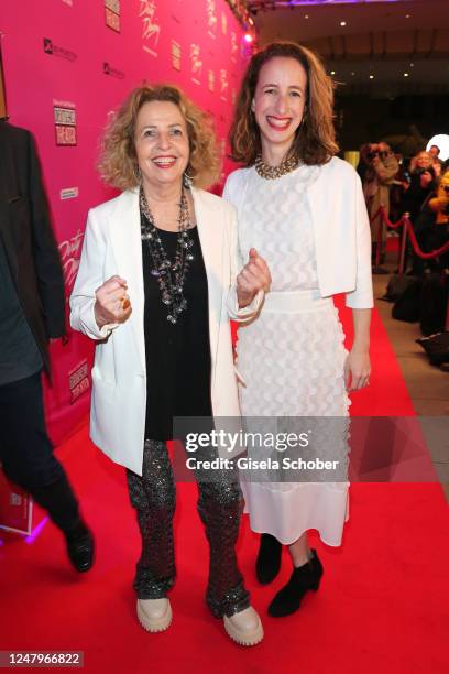 Michaela May and her daughter Lilian Schiffer during the "Dirty Dancing" musical premiere at Deutsches Theater on March 9, 2023 in Munich, Germany.