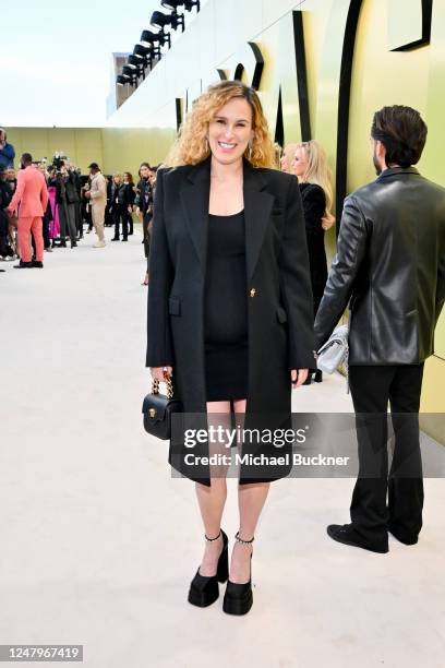 Rumer Willis at the Versace Fall-Winter 2023 Fashion Show held at Pacific Design Center on March 9, 2023 in West Hollywood, California.