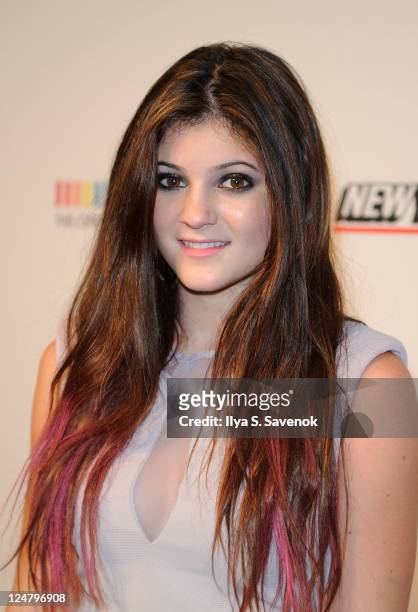 Model and reality television personality Kylie Jenner attends the Abbey Dawn by Avril Lavigne Spring 2012 fashion show during Style360 at the...