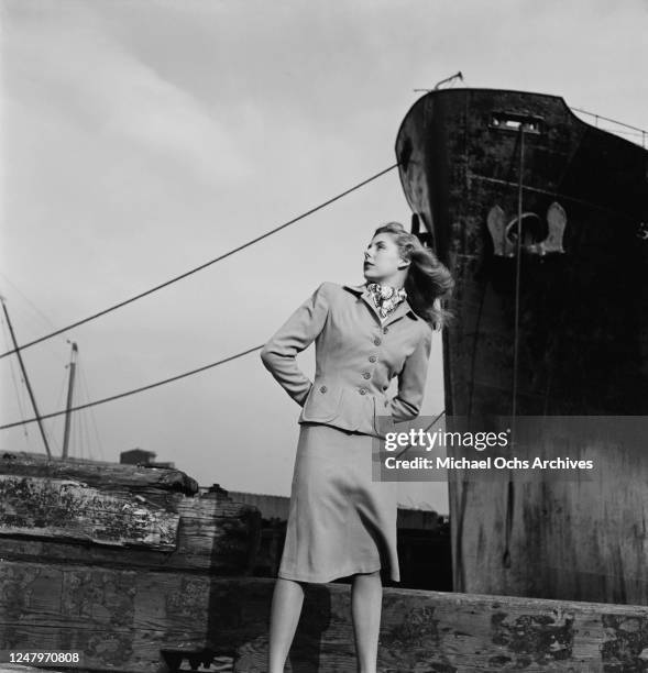 German-born American actress and model Betsy Von Furstenberg aged 15, New York City, 1946.