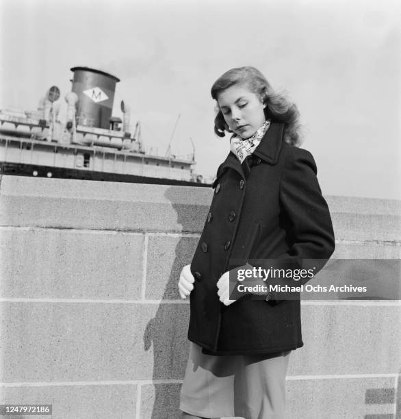 German-born American actress and model Betsy Von Furstenberg aged 15, New York City, 1946.