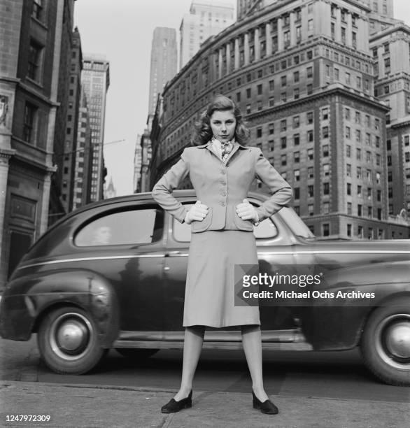 German-born American actress and model Betsy Von Furstenberg aged 15, New York City, 1946.