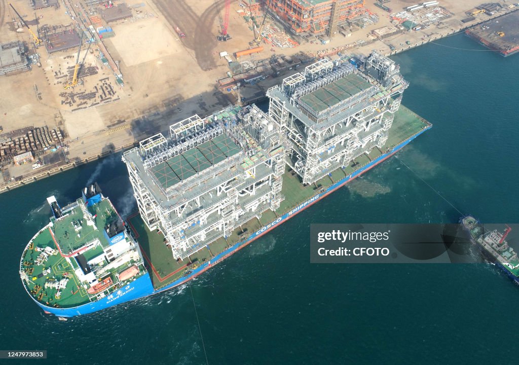 Module Building Lng QINGDAO, CHINA - MARCH 10, 2023 - The world's first integrated... News ...