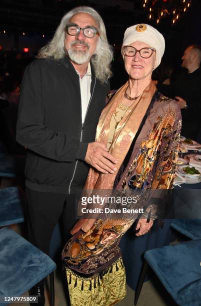 George DiCaprio and Peggy Ann Farrar attend the Green Carpet Fashion Awards 2023 at NeueHouse Hollywood on March 9, 2023 in Hollywood, California.
