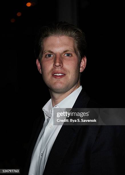 Eric Trump attends the Abbey Dawn by Avril Lavigne Spring 2012 fashion show during Style360 at the Metropolitan Pavilion on September 12, 2011 in New...