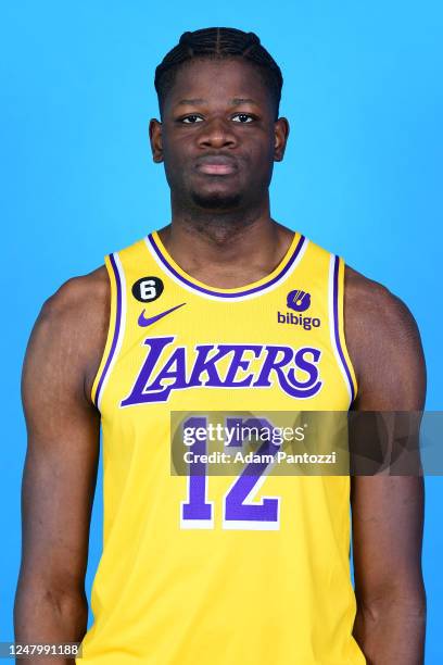 Mo Bamba of the Los Angeles Lakers poses for a head shot at UCLA Health Training Center on March 9, 2023 in El Segundo, California. NOTE TO USER:...