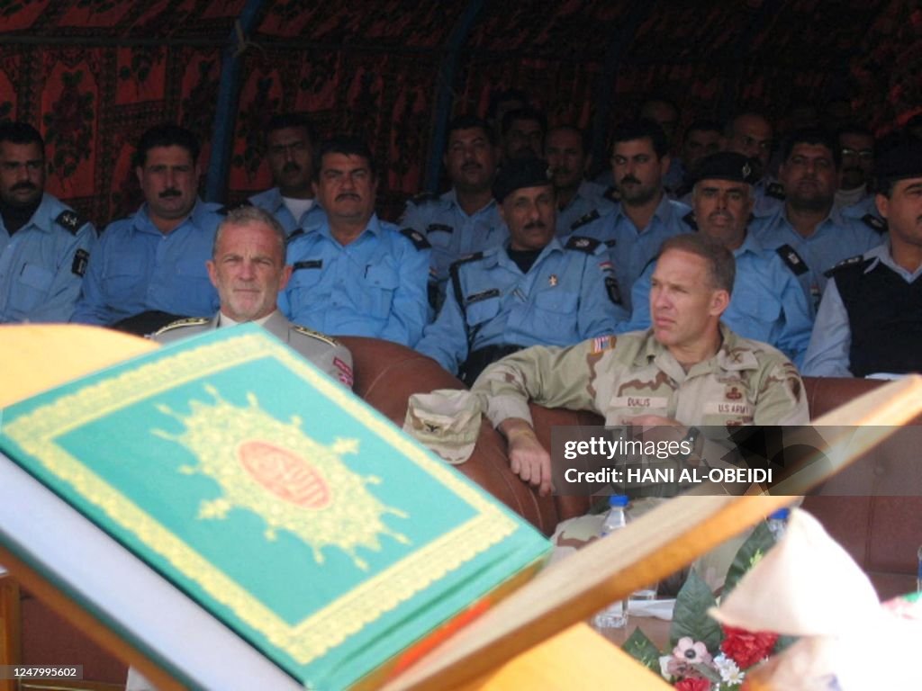 Basra Police Unidentified high-rank British and US officers head a graduation ...