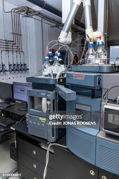 Illustration picture shows and the interior of the forensic laboratory at a visit to the new building for the National Institute of Criminalistics...