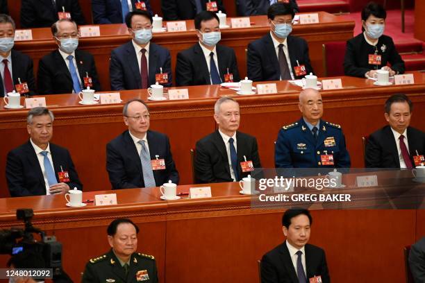 Politburo Standing Committee member Li Xi, Beijing Communist Party Secretary Yin Li, China's Vice Premier Liu He, Vice Chairman of China's Central...